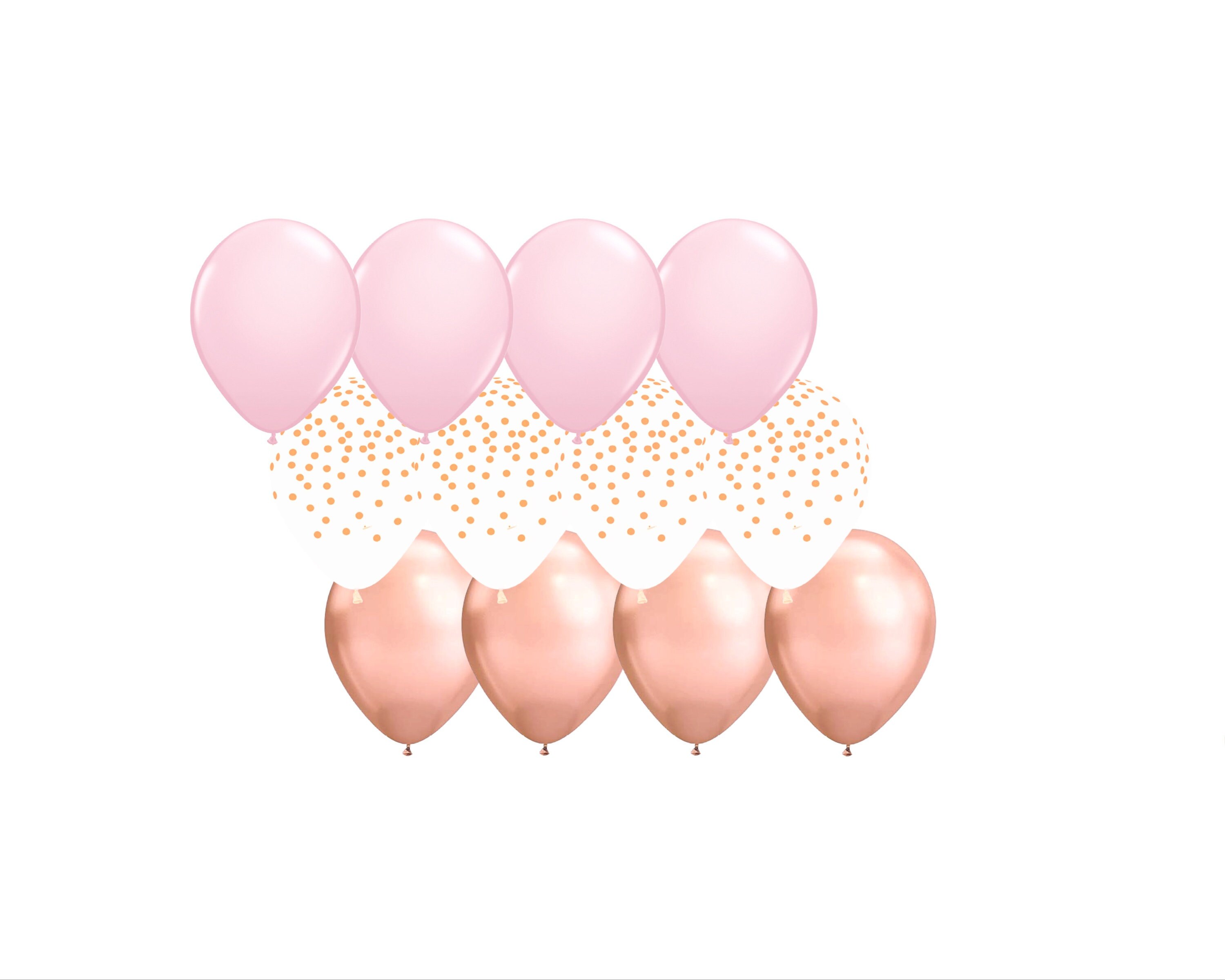 Rose Gold Glitter Balloon Towers, Bouquets and Singles Yard Card Set