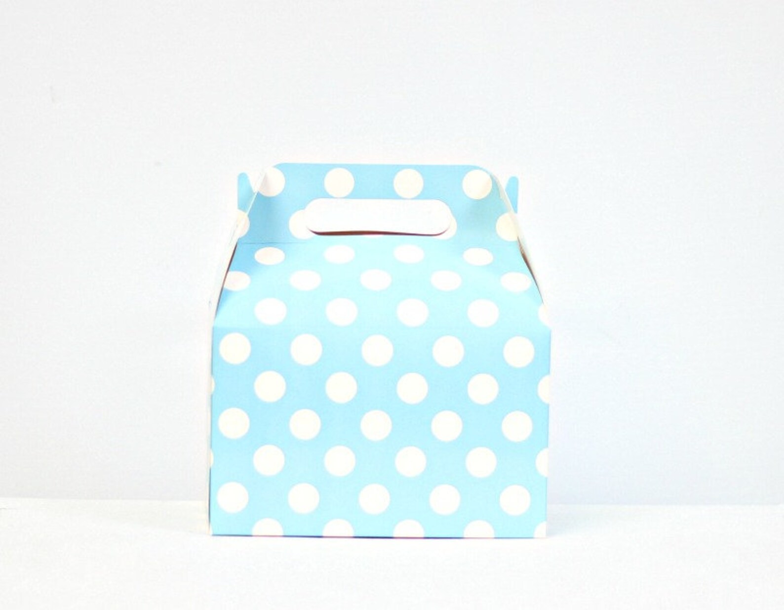 Baby Blue Gable Box 12 Pack Gable Box Polka Dot Favor Etsy