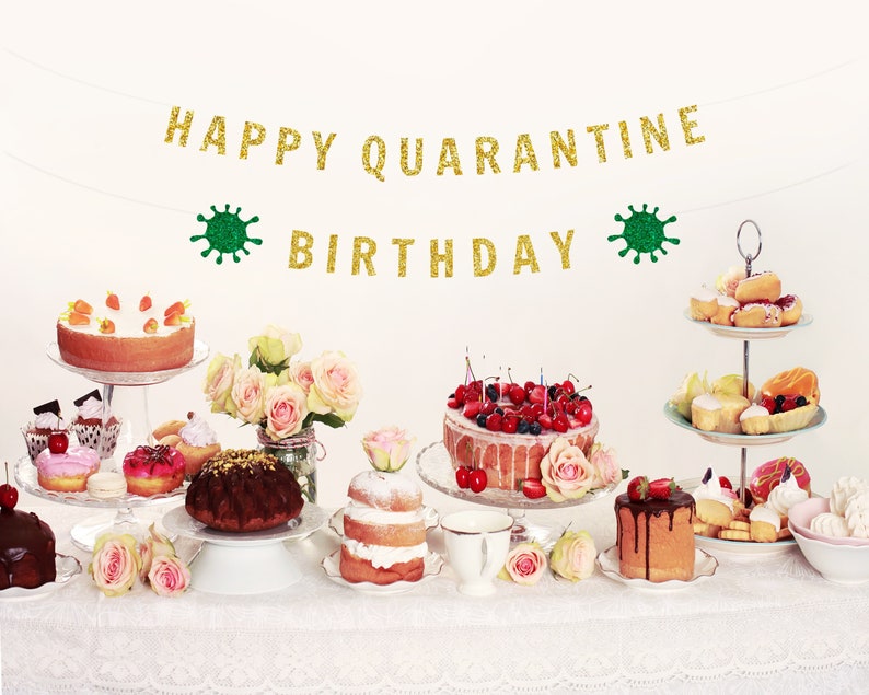 Happy Quarantine Birthday Party, Quarantine Birthday Gift, Quarantine Birthday Box, Quarantine Birthday Banner image 1