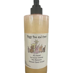 Piggy Poo and Crew All Natural Rust Remover Whitening Pet Shampoo 26 Ounces - Oatmeal Cherry Scented - No Bleach, Peroxide, Or Alcohol