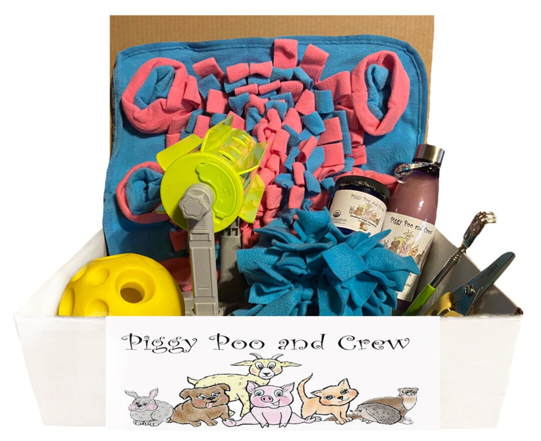 Piggy Poo and Crew Pet Slow Feeder Games Combo Pack Blue