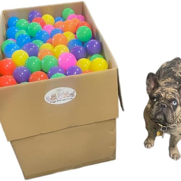Piggy Poo and Crew 500 Jumbo 3.15" Crush Proof Ball Pit Balls - Assorted Colors