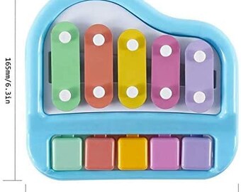 Small Piano for Your Pig - Musical Chimes to Earn A Treat - Enrichment - Toy *Blue Yellow or Red*