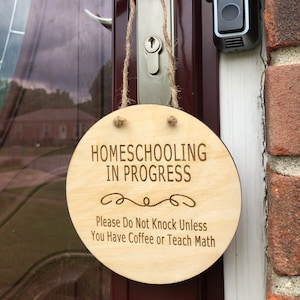 CUSTOMIZABLE Homeschool Distance Learning Front Porch Sign