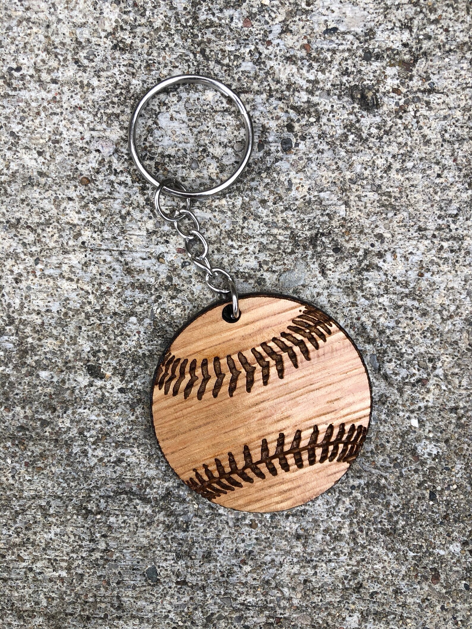 Wood Baseball Keychain Personalized and Custom Made Etsy.de