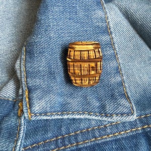 Reclaimed Bourbon Barrel Lapel Pin: Kentucky Whiskey Gift