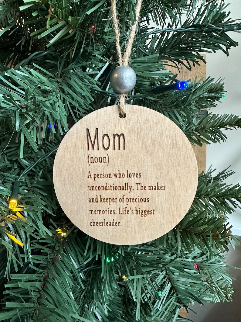 Mom Definition Ornament Custom Mom Ornament Personalized Etsy
