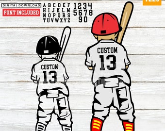Custom Baseball Player SVG: Layered Clipart (Digital Download)