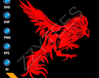 Tribal Rooster Flame SVG: Chicken Cutfile Design (Digital Download)