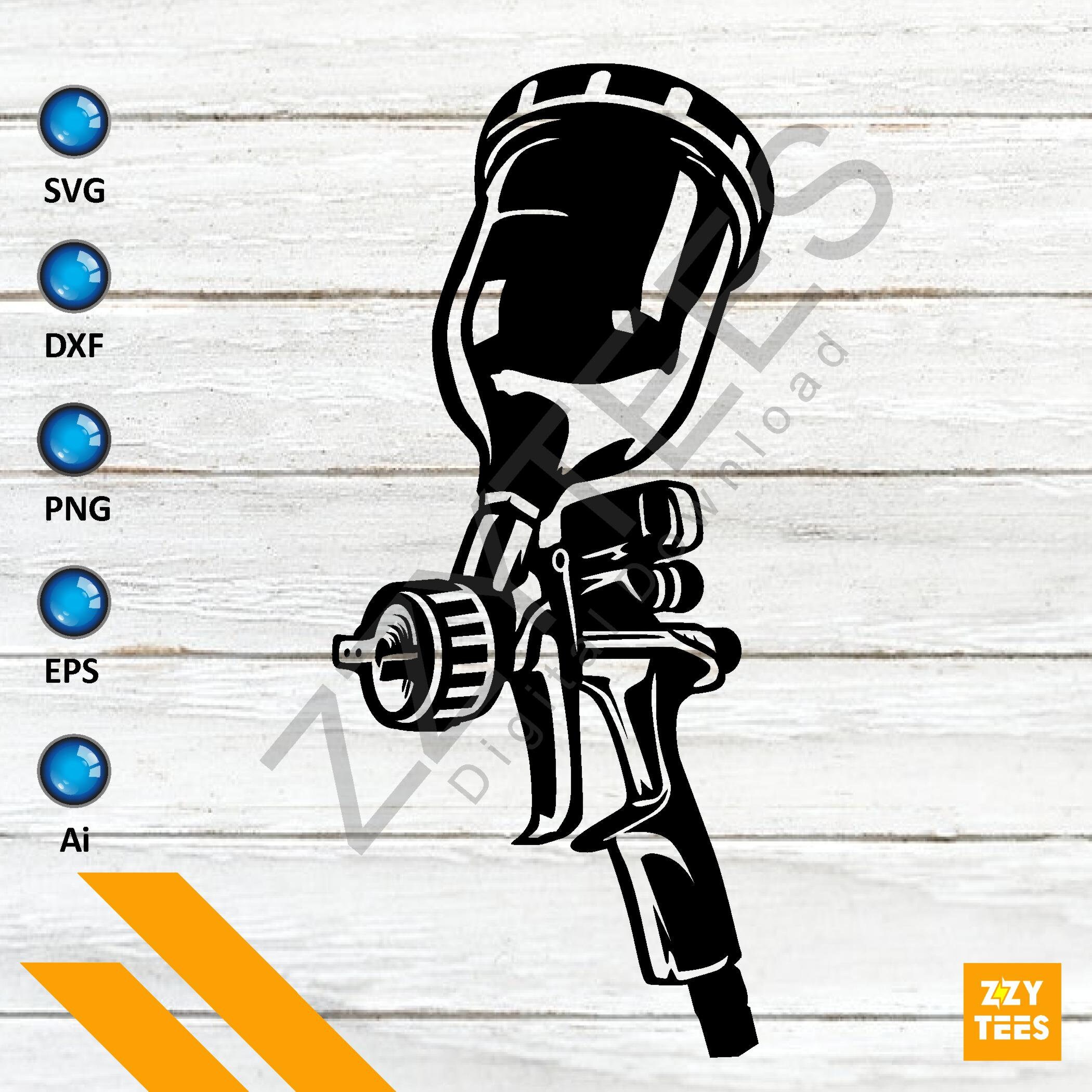 Spray Gun Clipart Spray Paint Lover Etsy