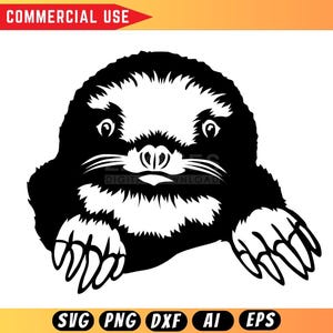 Otter Peeking Svg Dxf Png Ai Eps (Digital Download)