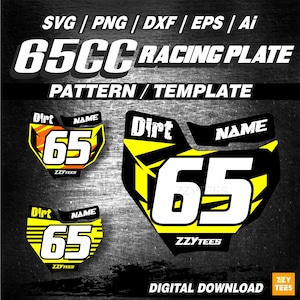 Motocross Racing Platte Bearbeitbarer Vektor für Cricut und Print svg, eps, dxf, ai, png digitaler download geschnittene Datei