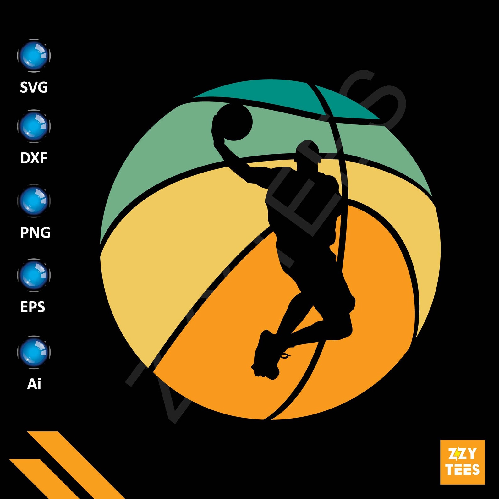 Creative Retro Basketball Dunk SVG PNG Basketball Clipart Etsy UK