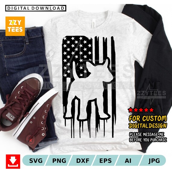 US Flag Dog Clipart USA Svg US Svg Dog Svg Etsy
