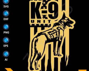 American Flag Service Dog Design