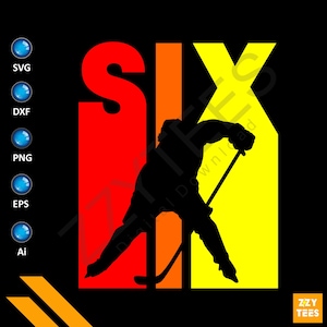 Geburtstag Eishockey 6. Geburtstag - Eishockey SVG Datei, Eishockey geschnitten Datei, Eishockey Druckdatei, Clip Art, Eishockey Png, Eishockey Dxf, Eishockey Vektor,