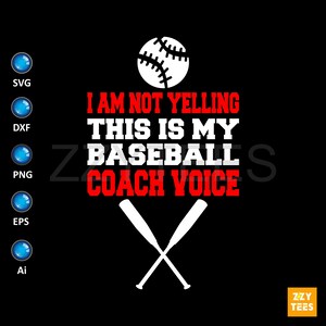 Lustige Baseball Coach Stimme - Softball SVG