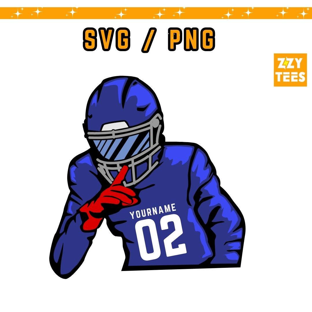 Custom Football Player SVG: Personalized Jersey Number (Digital File)