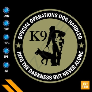 Special Operations Dog Handler SVG PNG