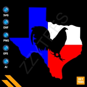Rooster Silhouette Map Digital Download Cricut SVG PNG File