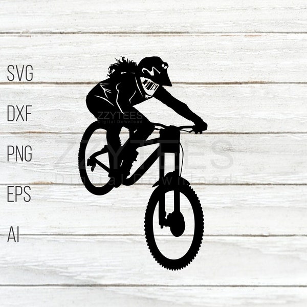 Biker svg, Mountain Bike SVG, MTB Design, mountain bike PNG, vector cutting file and printing digital download dxf,eps,png,ai,svg format