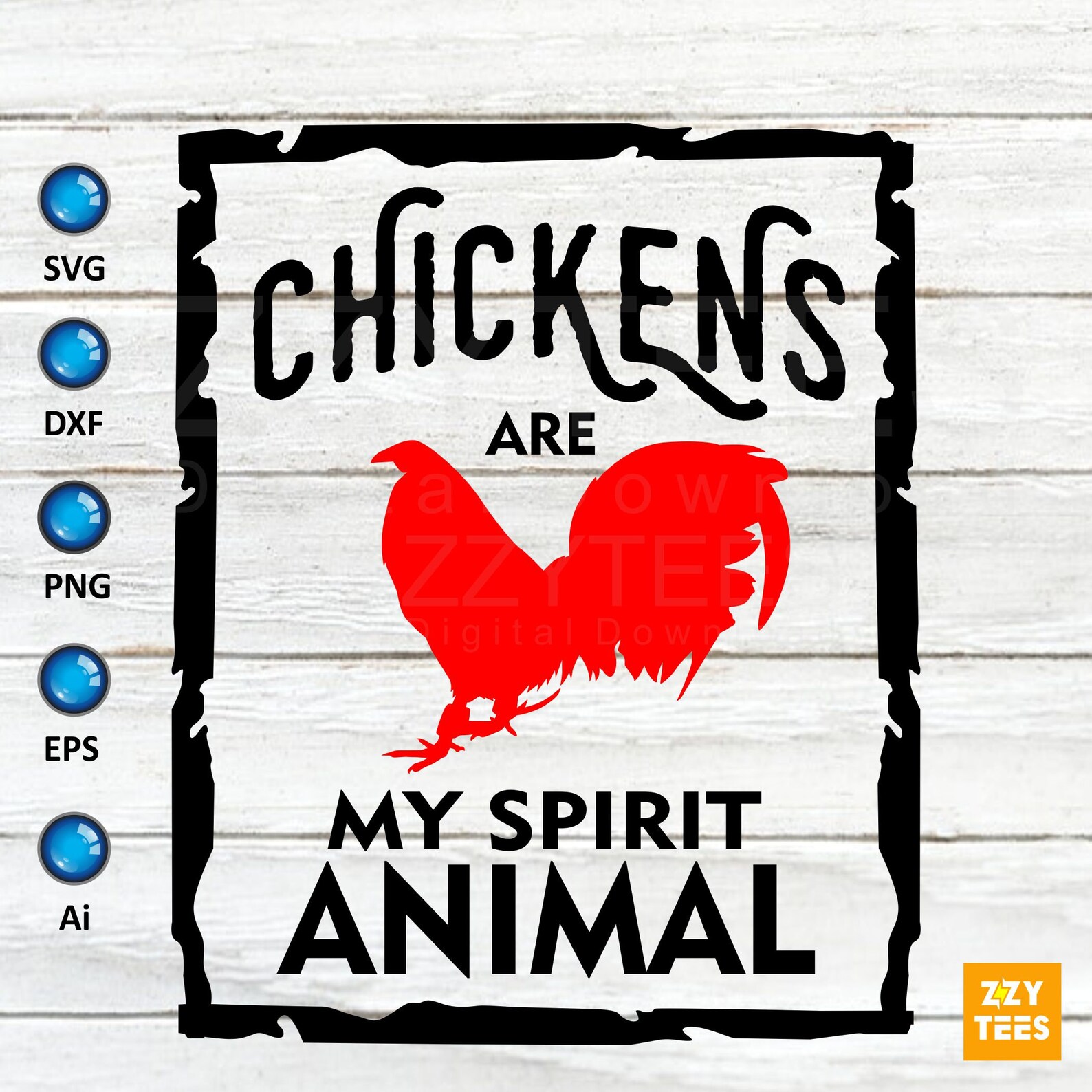 Chickens Are My Spirit Animal Chicken Hunter Svg Chicken Etsy