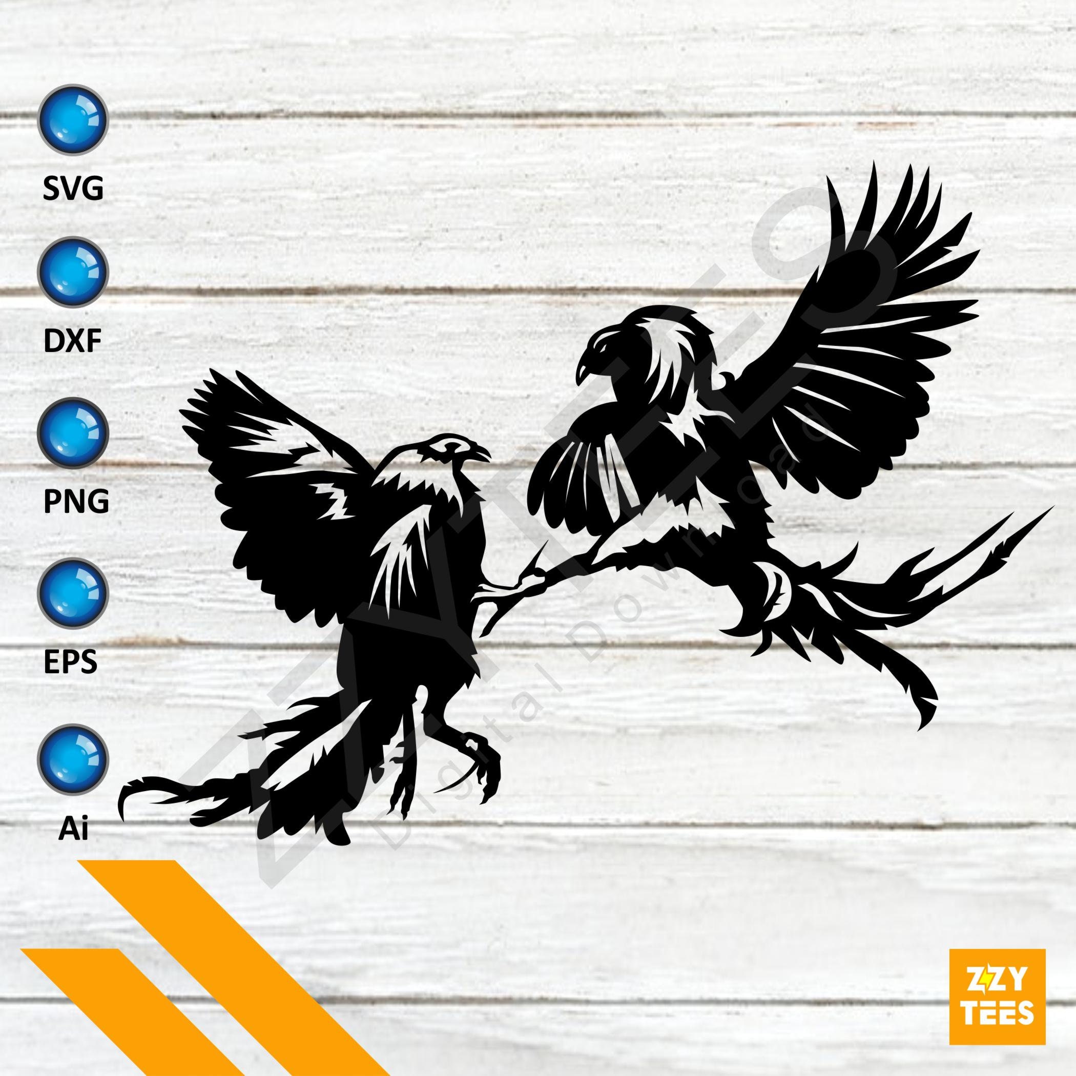 Cockfighting Game Fowl Silhouette Chicken Hunter Svg | Etsy