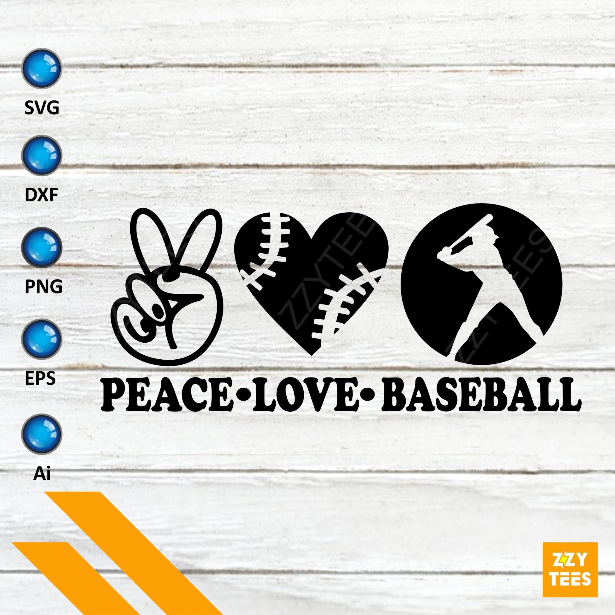 Free Free 138 Peace Love Baseball Svg SVG PNG EPS DXF File