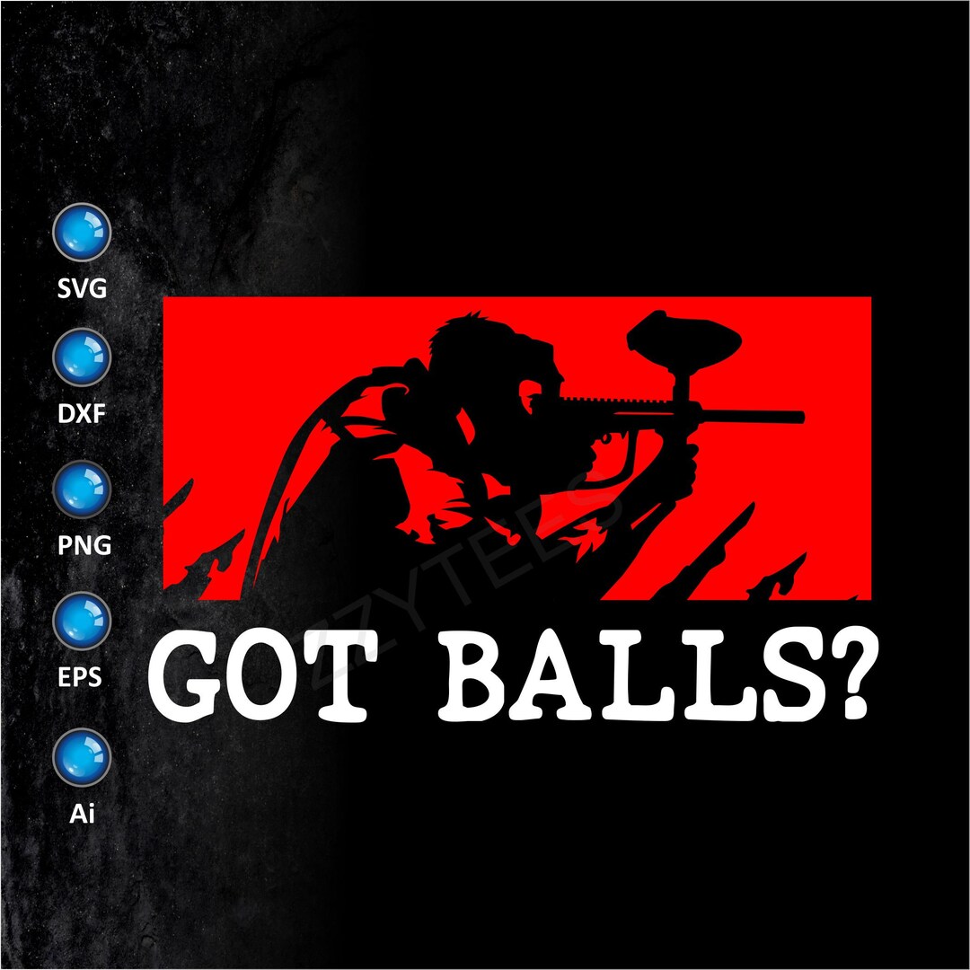 Funny Paintball Player Design SVG and PNG Etsy