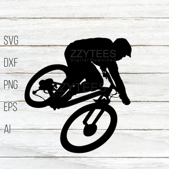 Mountain Bike Silhouette MTB Design Mountain Bike SVG Etsy Australia