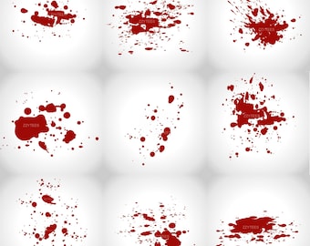 Blutige Splatter SVG Bundle | Horror Clipart (digitaler Download)