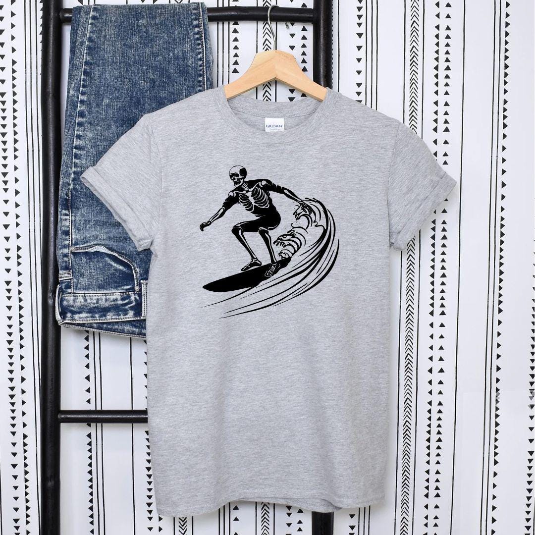 Skeleton Surfer SVG Bundle | 468 Surfing Skeletons | Horror Surf ...