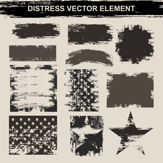 Download Grunge Distress Vintage Element Silhouette Distressed Texture Etsy