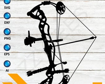 Jagd Bogen Silhouette SVG-Datei