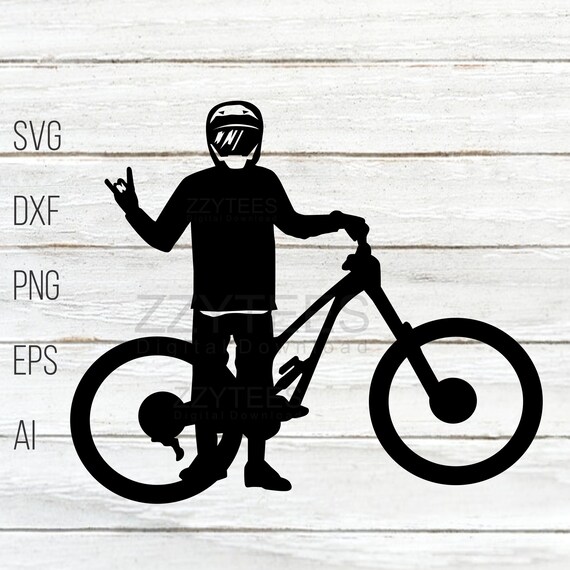 Mountain Bike Silhouette MTB Design Mountain Bike SVG | Etsy Australia