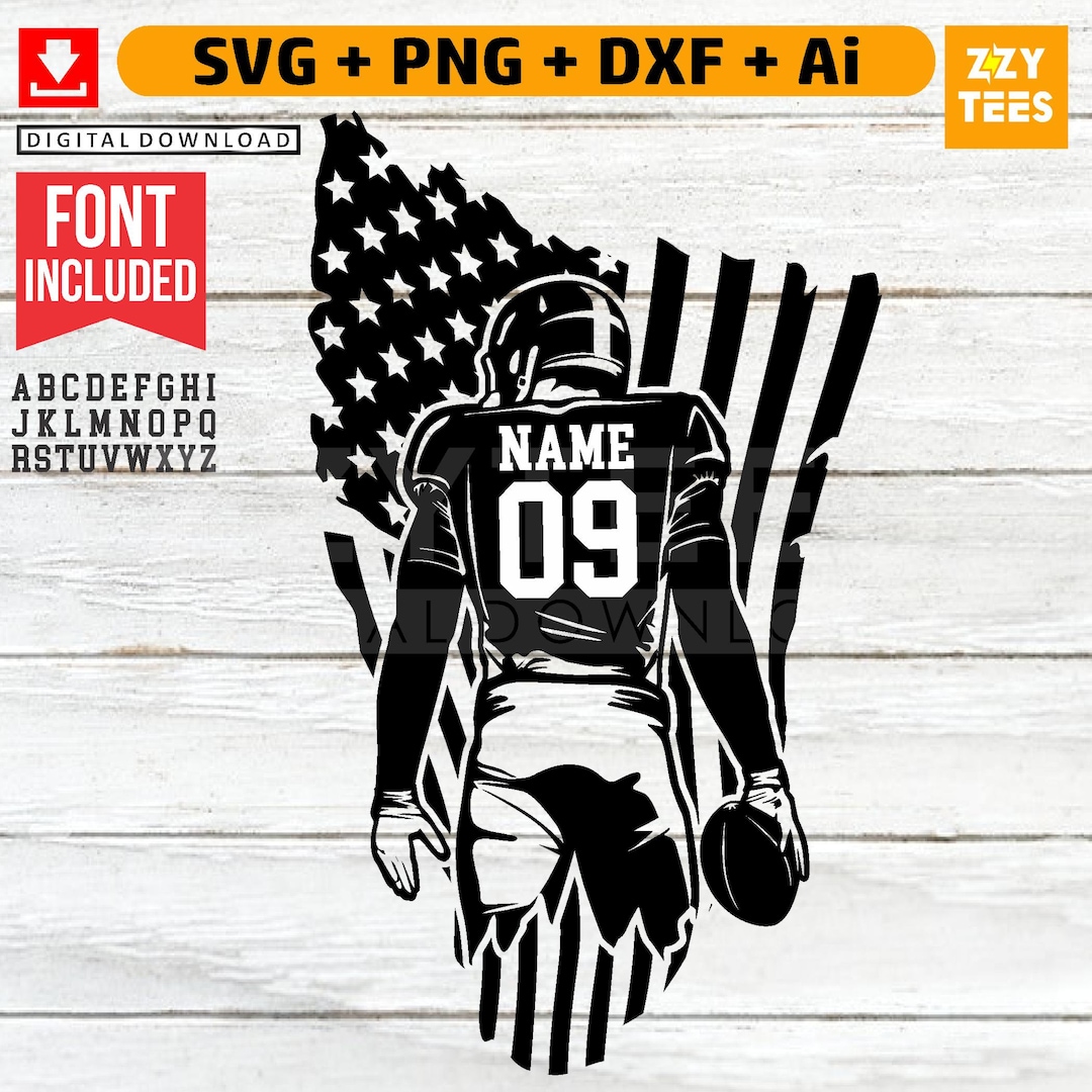 Personalized Football Player US Flag SVG Scalable Vector Graphic Cricut personalized-football-player-us-flag-svg-scalable-vector-graphic-cricut