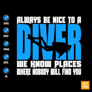 Funny Diving Silhouette - Diving svg, Swimming svg, svg cut file, files for cricut, diving dxf, diving eps, swim svg, summer svg,scuba diver