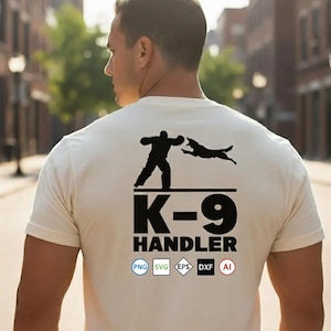 Trusted Companion: K9 Handler SVG PNG-ontwerp downloaden