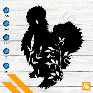 Poulet floral soyeux mignon SVG
