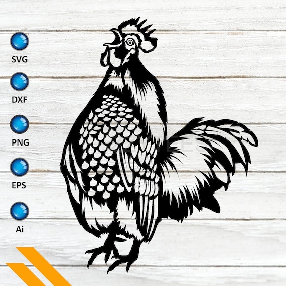 Crowing Rooster SVG Crowing Svg Chicken SVG - Etsy UK