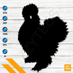 Silueta de pollo sedoso