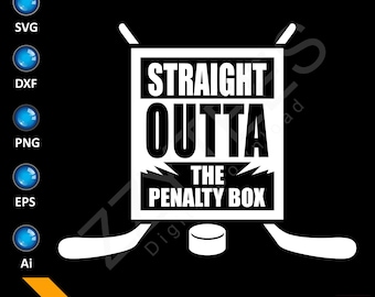 Hockey Penalty Box SVG PNG: Sports Clipart (Digital Download)