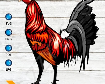 Amazing Chicken Rooster SVG - Chicken Cut File, Rooster Design, Chicken SVG, Rooster Sublimation, Rooster SVG, Svg File For Cameo Cricut,