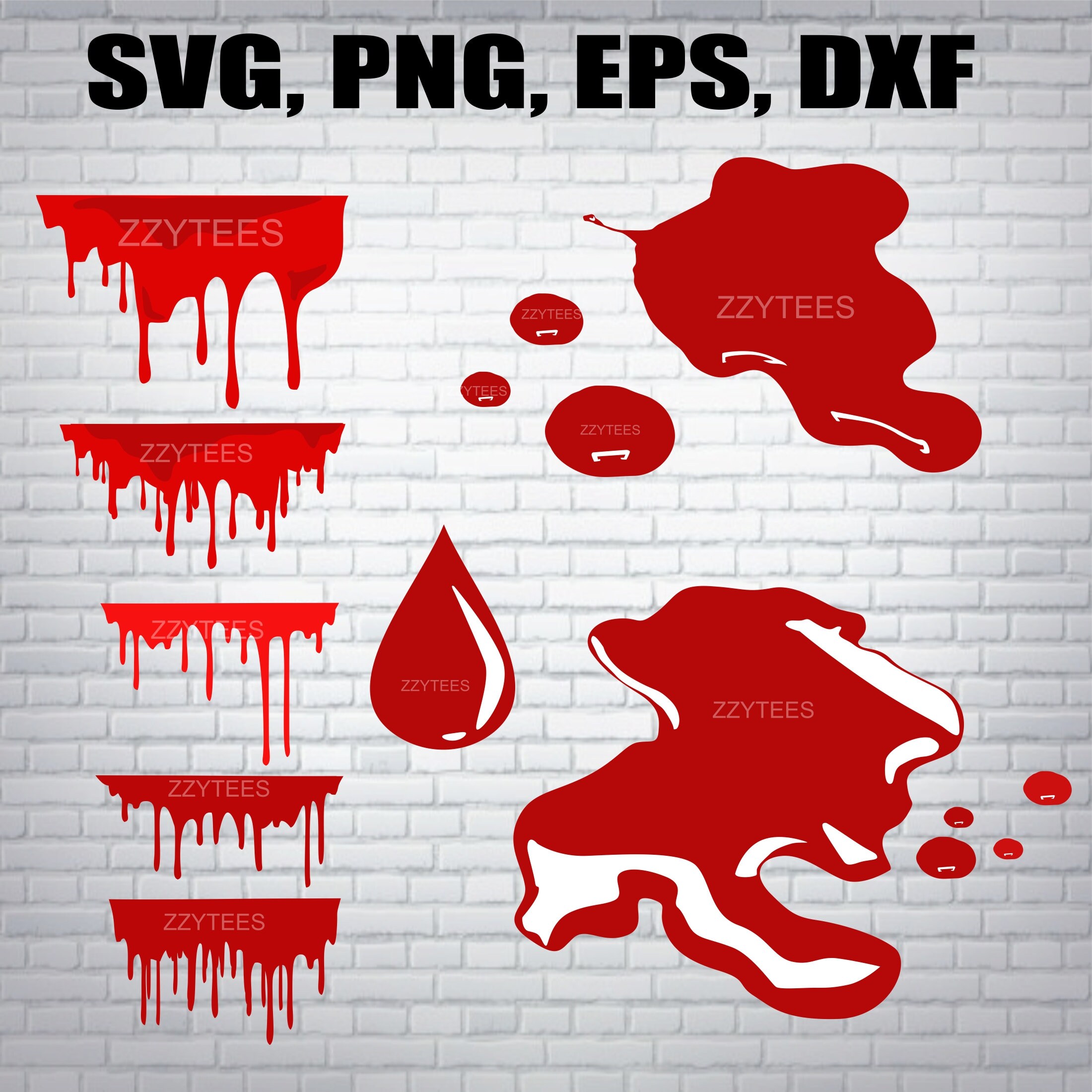 Download Bundle Blood Bloody Splash Art Blood Splatter Svg Scary Drop Etsy