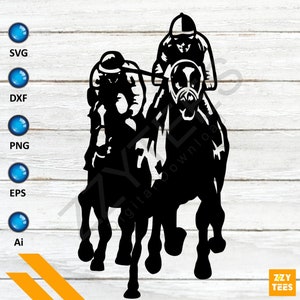 Horse Racing SVG - Kentucky Derby, Horse Svg, Horse Racing Svg, Horses Svg, Jockey Svg, Horse Jockey, Horse Riding Svg, Equine, Cricut File