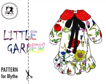 Little Garden PDF PATTERN / Digital Download / Sewing pattern / Blythe dress / kkokoro
