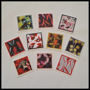 Mini Gift Cards with Optional Envelopes 10 Pack/Blank Gift Card/Australian Flowers Card/Blank Handmade Cards/Mini Note Cards/Greetings Cards