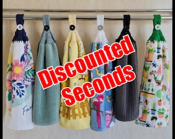 DISCOUNTED SECONDS/Crochet Hand Towel/Hand Towel/Crochet Tea Towel/Kitchen Hand Towel/Hand Towel with Loop/Kitchen Towel/Hanging Tea Towel