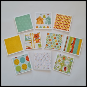 Mini Cards with Optional Envelopes 10 Pack/Blank Birthday Card/Bright Kids Card Pack/Blank Handmade Card/Mini Note Card/Small Greetings Card