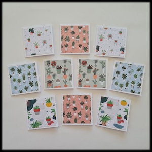 Handmade Mini Gift Cards with Optional Envelopes 10 Pack/Handmade Cards/Greeting Cards Pack/Gift Cards/Blank Cards with Envelopes/Note Cards